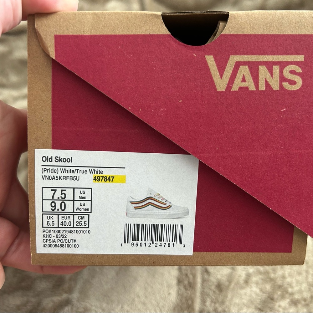 Vans Old Skool Pride White with Brown Accents